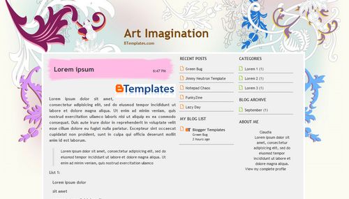 blogger theme for art