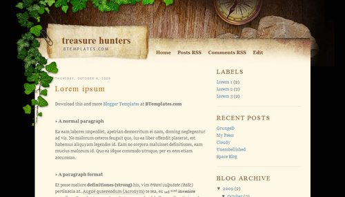 free themes for blogger