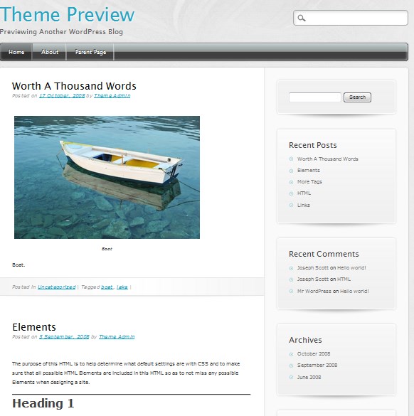 wordpress theme for comapny website