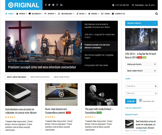 wordpress original magazine theme