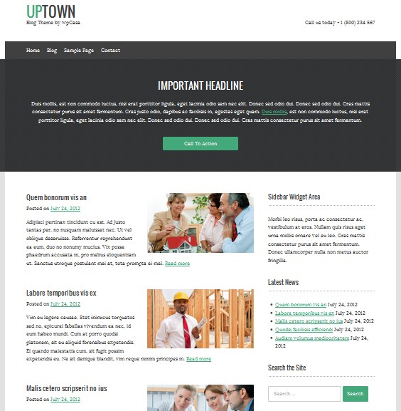 wordpress uptown theme